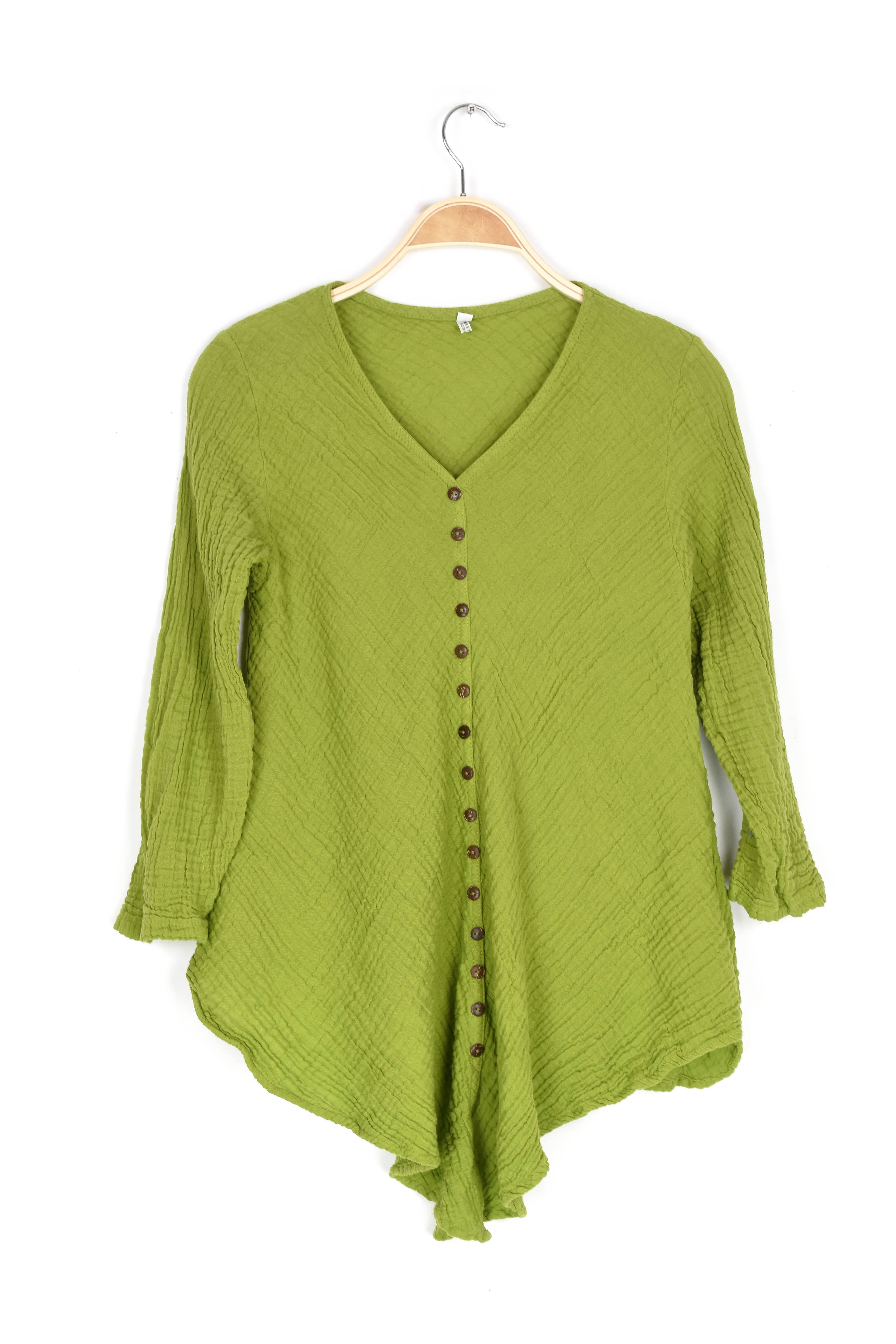 Nusantara Inc. - Wholesale Blouse - Women's - Thai Cotton Button Front Top-048278