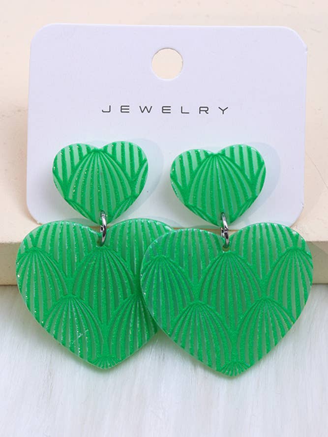 Boucles d'oreilles à motif de coquillages de Saint-Valentin pour la vente par Comely Fashion