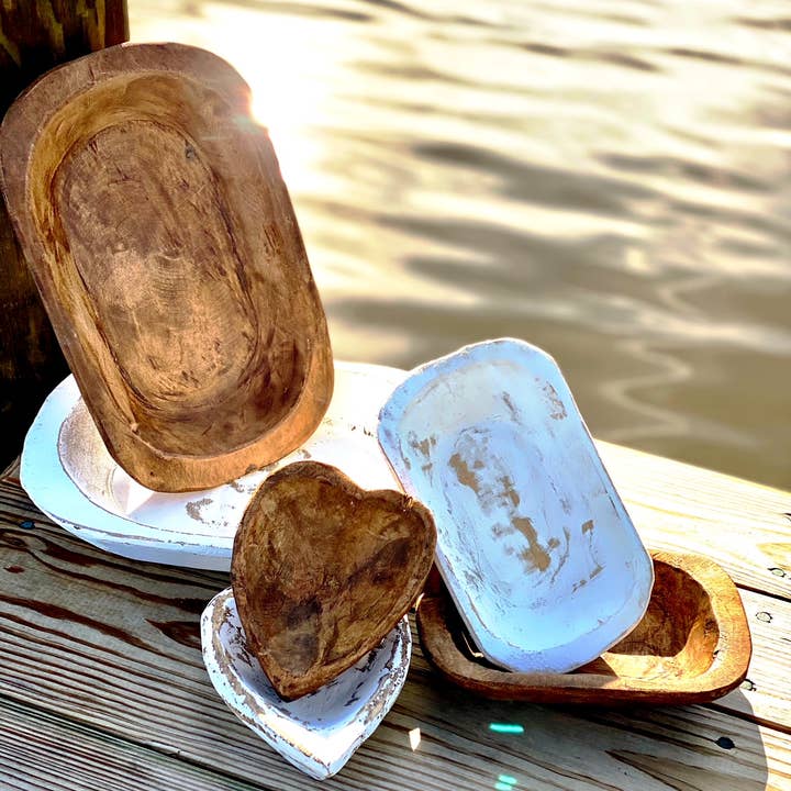 Vajilla de madera artesanal en varios tamaños para venta al por mayor de SHOPGIVECOURAGE