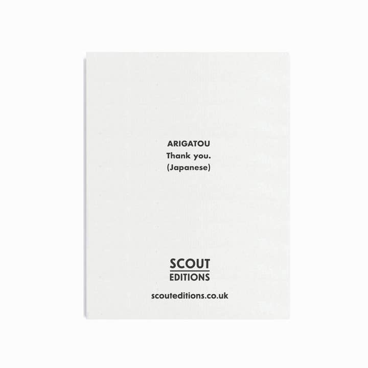 Scout Editions - Wholesale Thank You Card - 'Arigatou' Mini Card