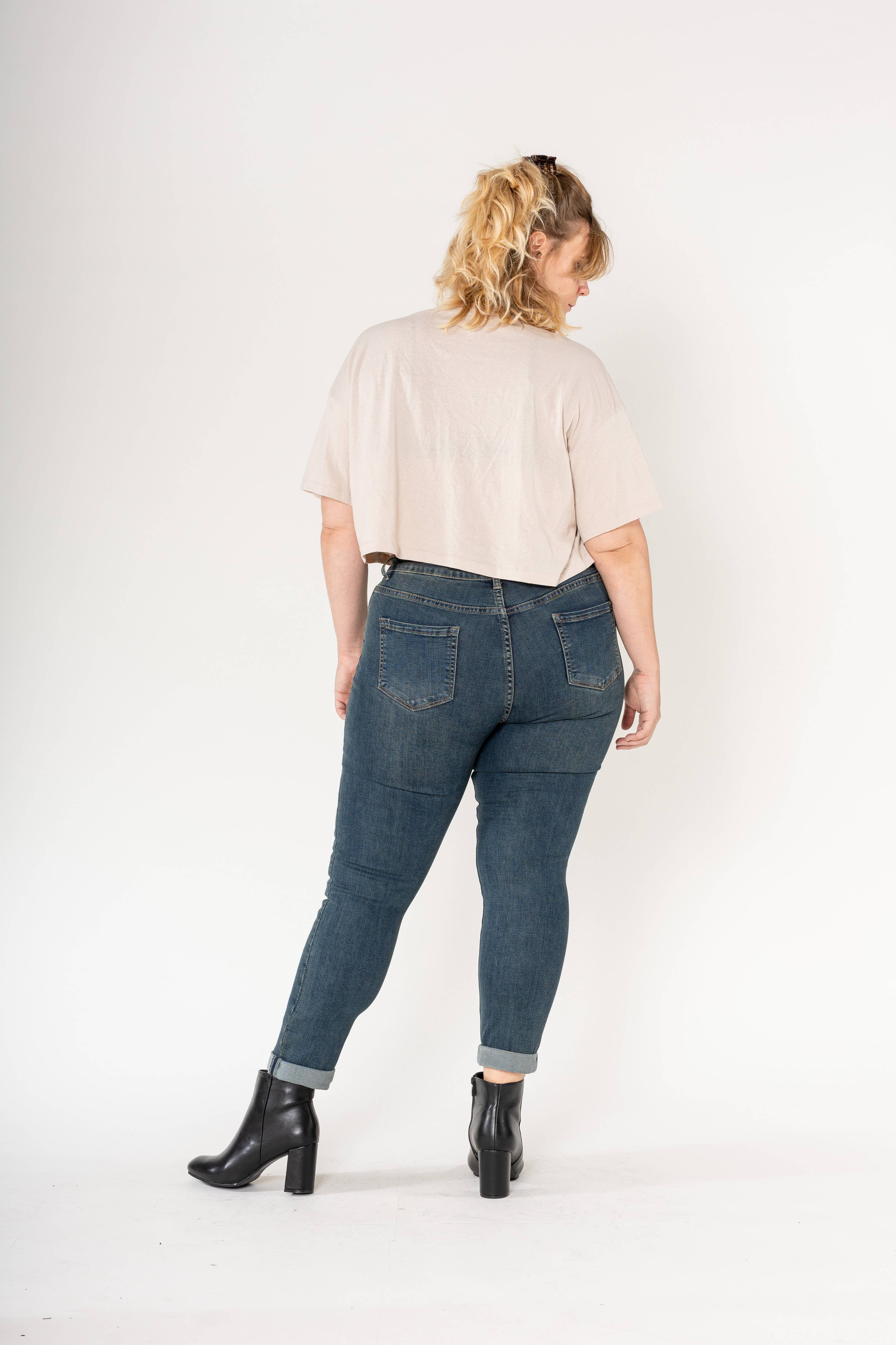 Nina Carter - Venta al por mayor Vaqueros - Mujer - Jeans ajustados elásticos de talla grande Nina Carter P102GT35