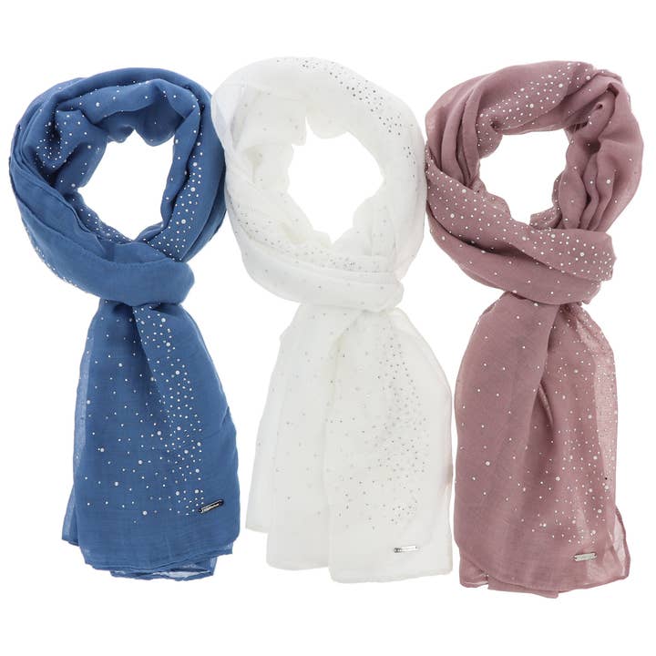 Joe Davies - Wholesale Scarf - Women's - Rhinestone Sparkle Scarf
