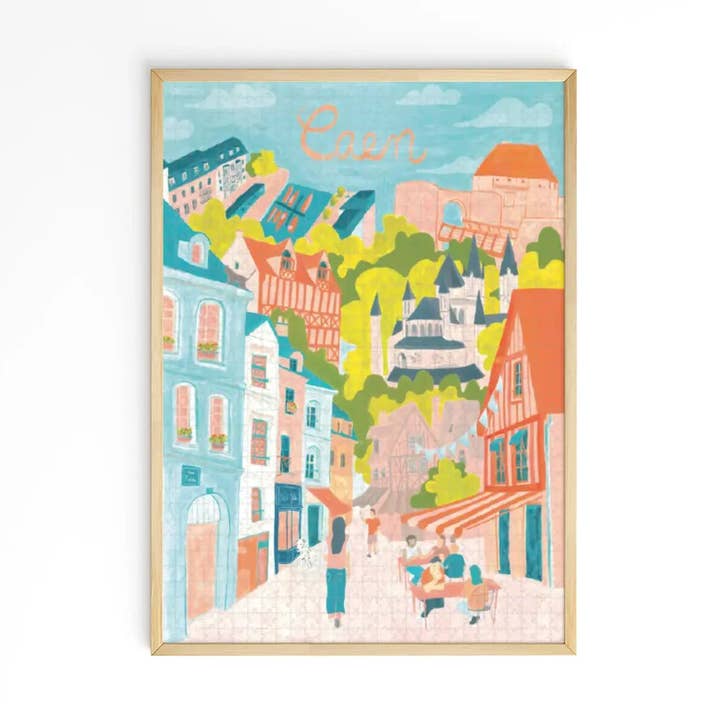 Puzzle 1000 pièces : Balade à Caen pour la vente par Aparté