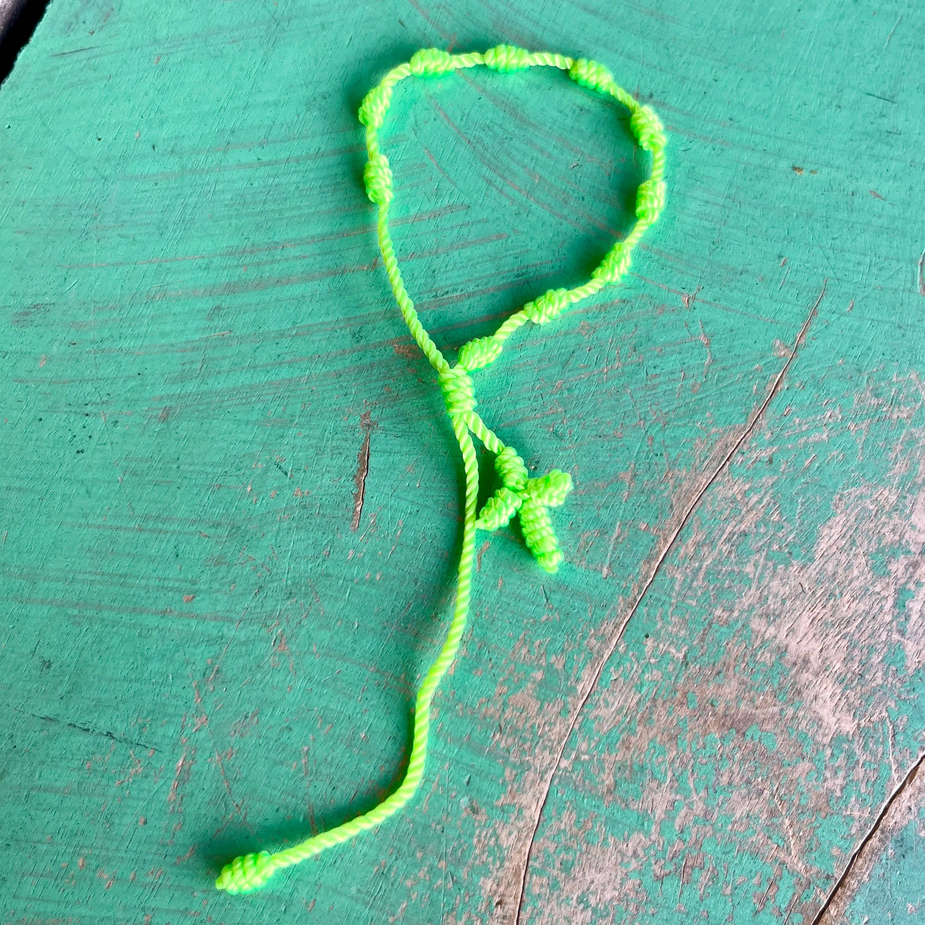 Love and Honor Jesus LLC - Wholesale Woven/Braided Bracelet - Knotted Cord Rosary Decade Adjustable Bracelet1