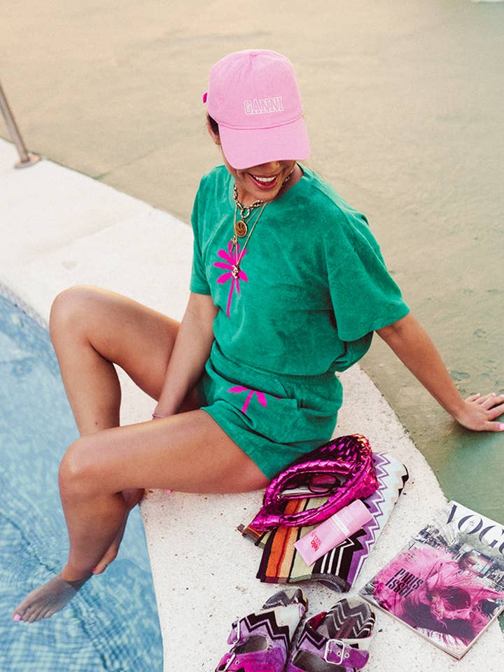 Set de Terciopelo Palmtree Neon Pink | NOTA: Plazo de entrega 5-6 días laborables para venta al por mayor de PINNED by K