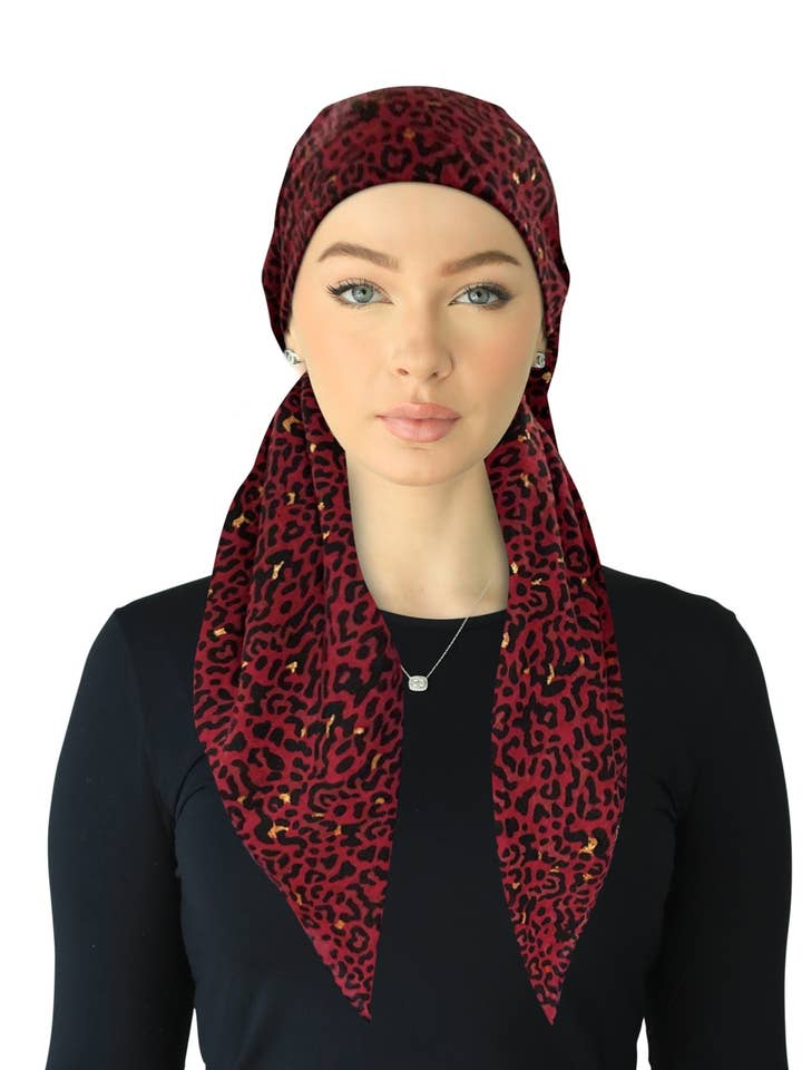 Closed Back Adjustable Pre-Tied Headscarves AW25 for wholesale by Cherie Accessories