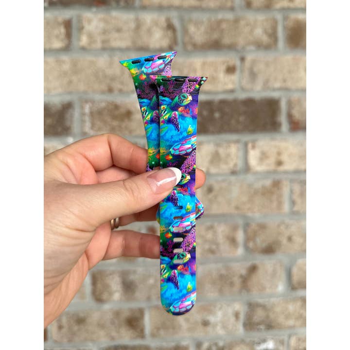 The Printed Llama – wholesale Watch band/strap – Women's – Sea Turtle Apple Watch Band for Series 1-9, SE & Ultra
