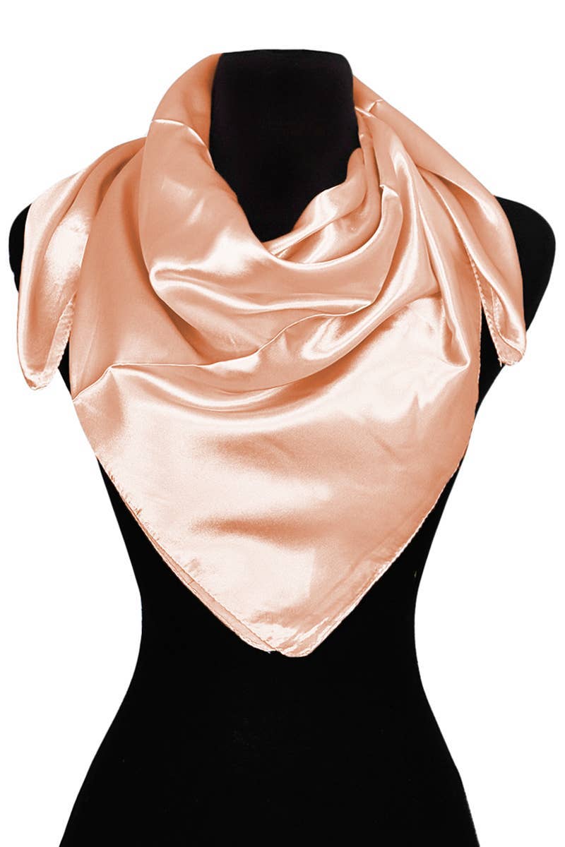 Cap Zone - Vente Écharpe – femme - Foulard carré brillant en satin polyester effet soie30