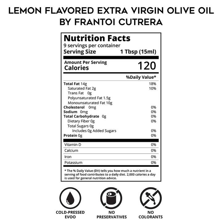 Mercato di Bellina - Wholesale Olive Oil - Frantoi Cutrera - Lemon Infused Extra Virgin Olive Oil3