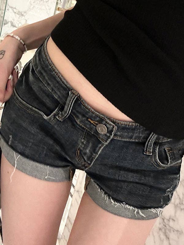 bleu Short en jean American Vintage High Street en vente sur Faire