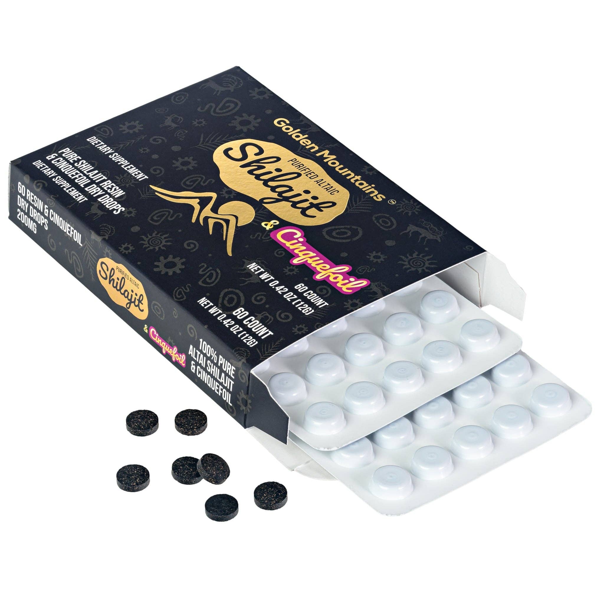 SiberianGreen - Wholesale Oral Supplement/Vitamin - Siberian Green Pure Altai Shilajit Resin w Cinquefoil Herb Extract – 180 Dry Drops (3-Pack)4