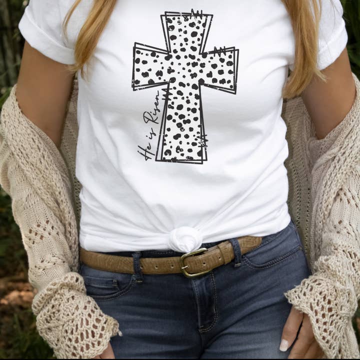 He is Risen Graphic T-shirt for wholesale by Shells Primitives/No Place Like Home