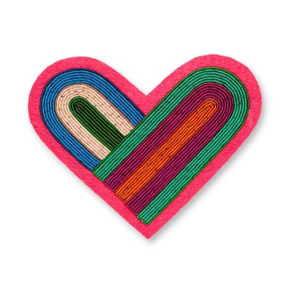 Handgestickte Haarspange - Großes Herz im Käfig für den Großhandel von Macon & Lesquoy