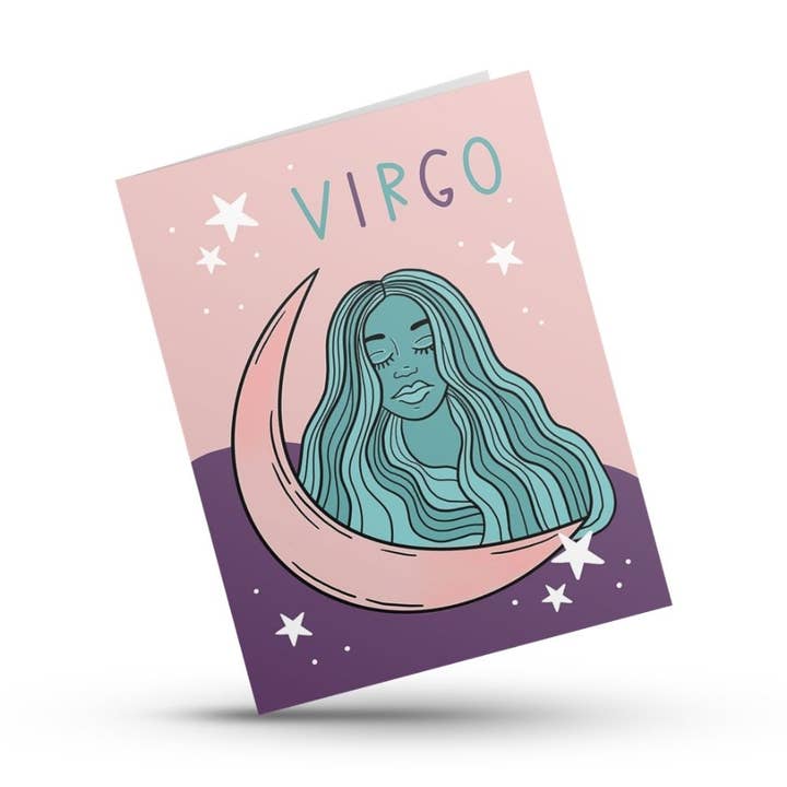 Virgo Zodiac Birthday Card for wholesale by Hustle & Hope