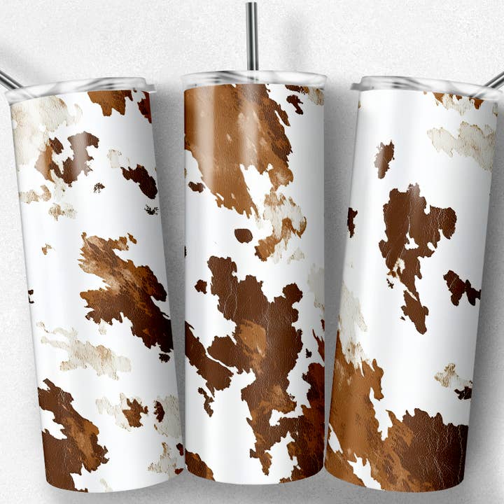 Cowhide Tumbler, Country Tumbler, Western Tumbler for wholesale by So Peachy Designs