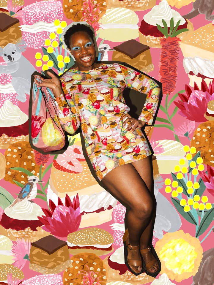 Vestido Mini de Manga Comprida Country Bakery por atacado de Tara Whalley