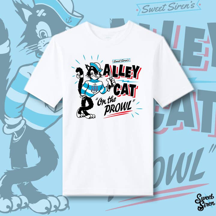 Alley Cat on the Prowl - Maglietta unisex per la vendita all'ingrosso da parte di Sweet Siren Designs