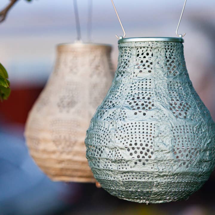 Allsop Home & Garden - Venta al por mayor Luces de exterior/césped - Linterna solar Stella Bulb de 8 pulgadas, diseño Pearl Wave10