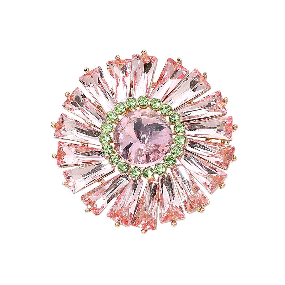 Sensibling Corp. - Wholesale Broche - Stralende Edelsteen Bloemen Speld Broche12