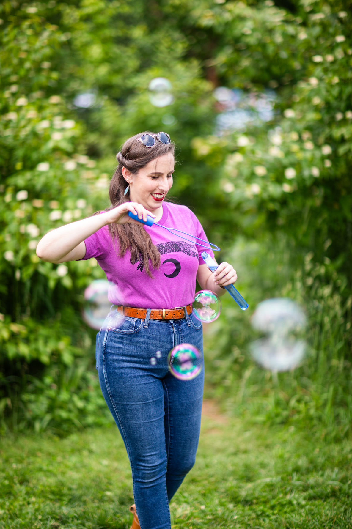 Critter Butts – T-shirt estampada - Unissexo por atacado – T-shirt Bun Over The Moon - Coelho6