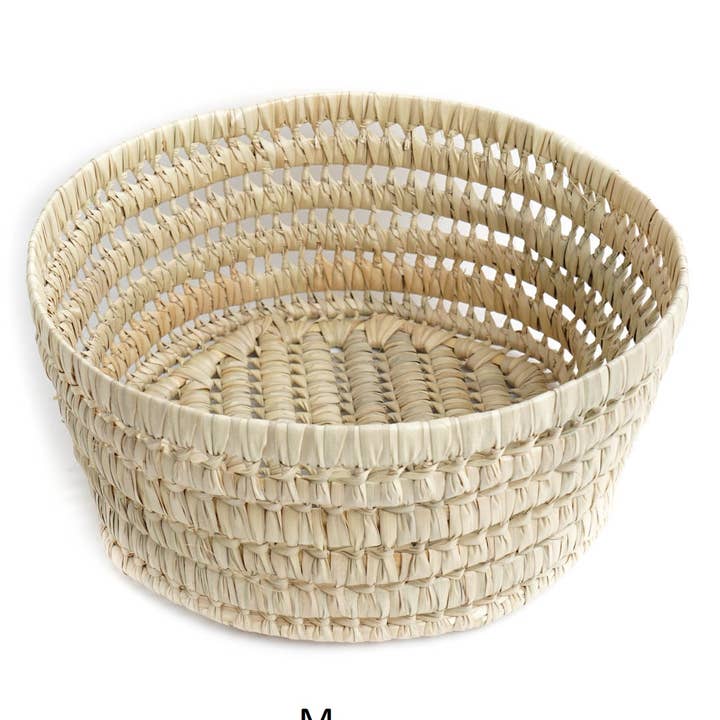 High crafty – wholesale Basket – Handcrafted Simple Round Basket – Natural Palm – Christmas 2