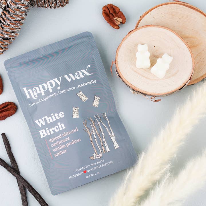 Happy Wax - Wholesale Wax Melt - White Birch Wax Melts - Sample Pouch (2 oz)1