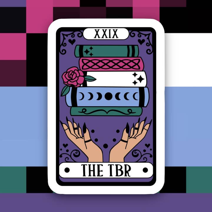 The Reader TBR Tarot Sticker for wholesale by Ace the Pitmatian Co