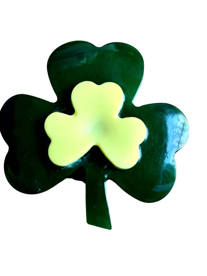 Double Four-Leaf Clover Soap St. Patrick's Day Soaps for wholesale by Plunk Soap and Candle Company