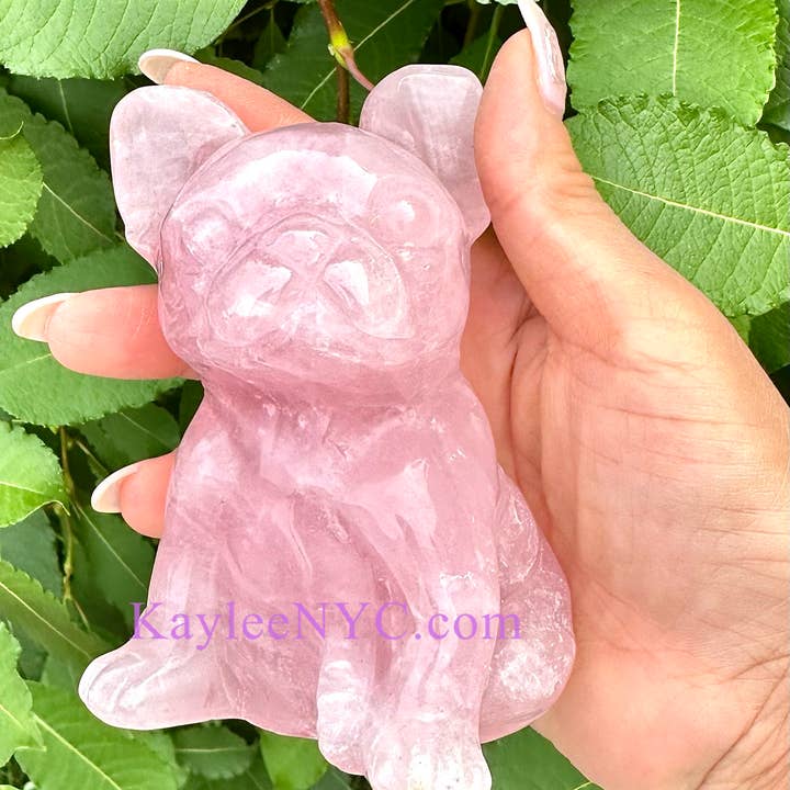 KayleeNYC - Wholesale Spiritual Stone/Crystal - Natural Rose Quartz Dogs Crystal Healing