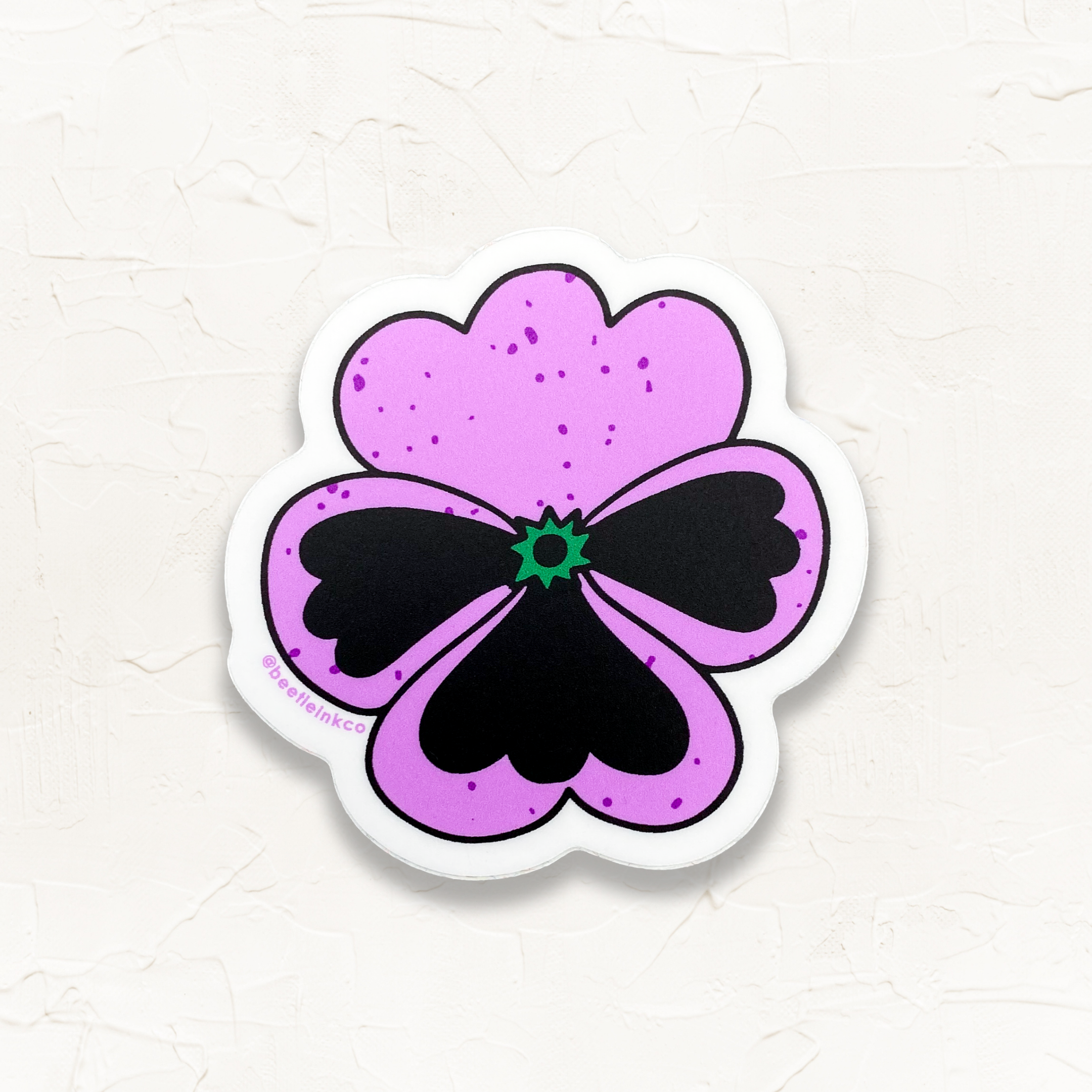 Beetle Ink Co. - Wholesale Sticker - Big Pansy Flower Vinyl Sticker6
