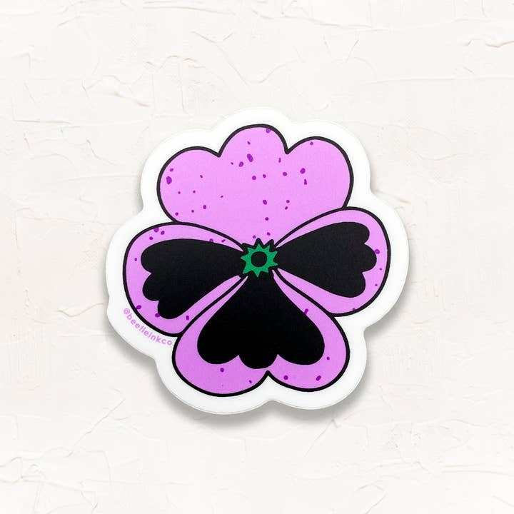 Beetle Ink Co. - Wholesale Sticker - Big Pansy Flower Vinyl Sticker6