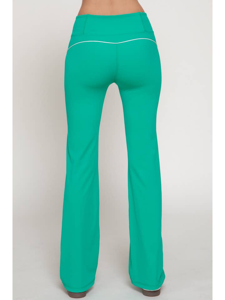 Active Basic | Active USA - Wholesale Athletic Pants - Women's - Waist Band Contrast Piping Detail Workout Pants21