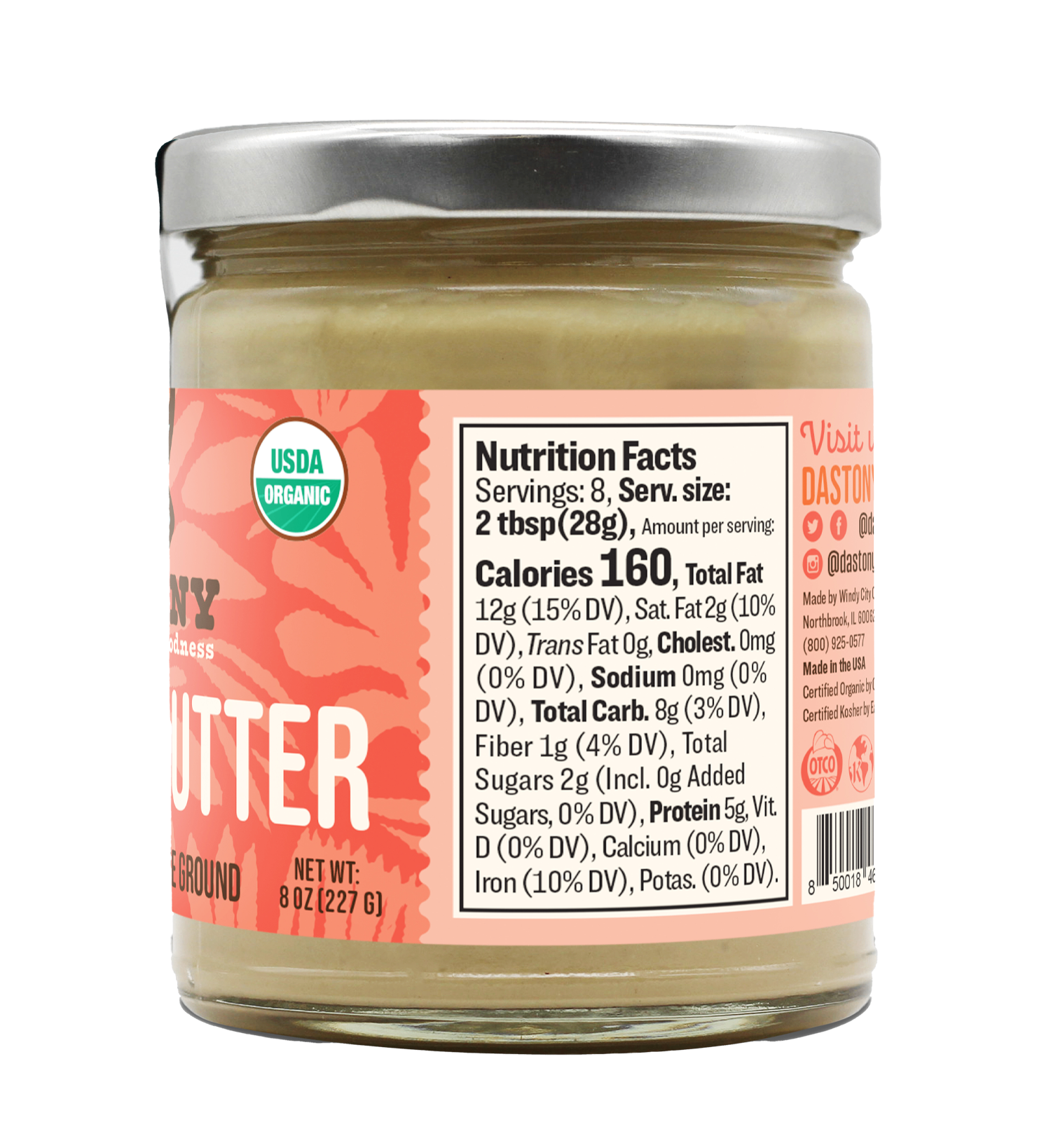 Windy City Organics – wholesale Nut butter – Organic Raw Cashew Butter1