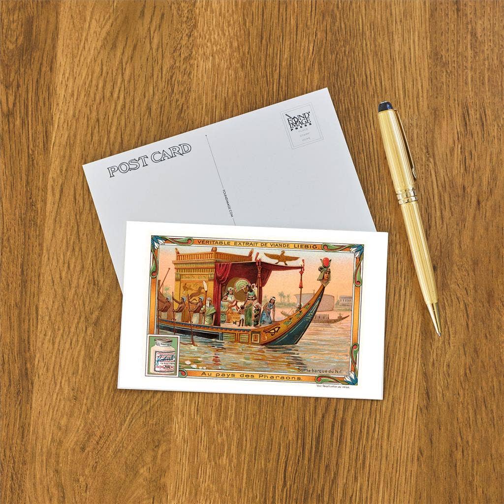 Found Image Press - Wholesale Postcard - Postcard EG-185 Pharaoh on NIle Barge1