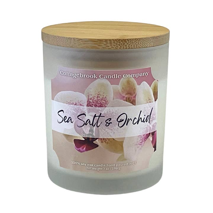 Sea Salt & Orchid Soy Candle for wholesale by Cottagebrook Candle Company