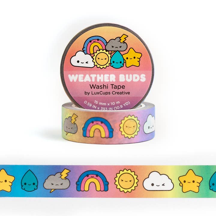 Weather Buds Washi Tape for wholesale by LuxCups Creative