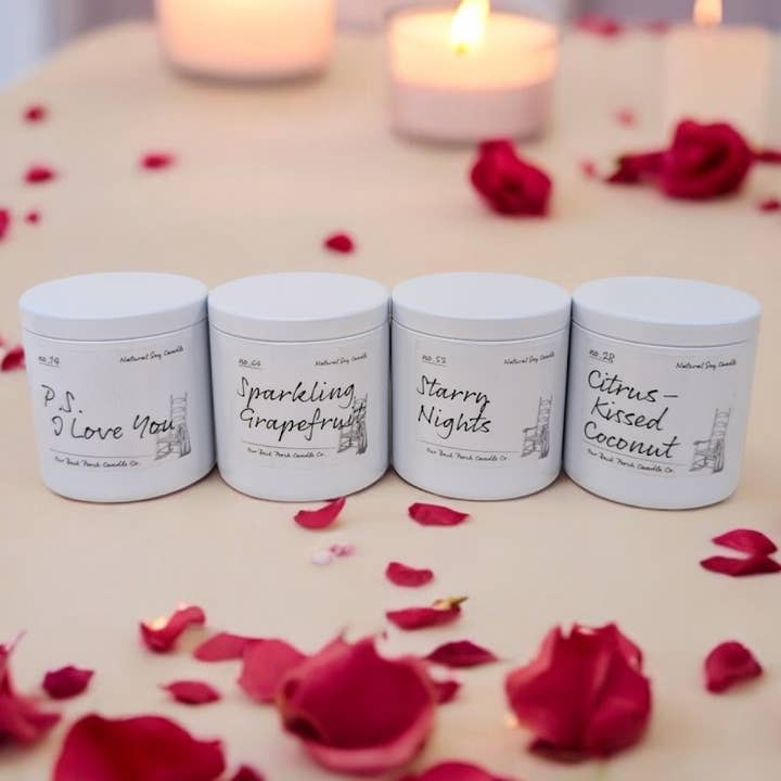 5 oz Minis Valentinsdagspakke (24 stk.) for engroshandel hos Our Back Porch Candle Co