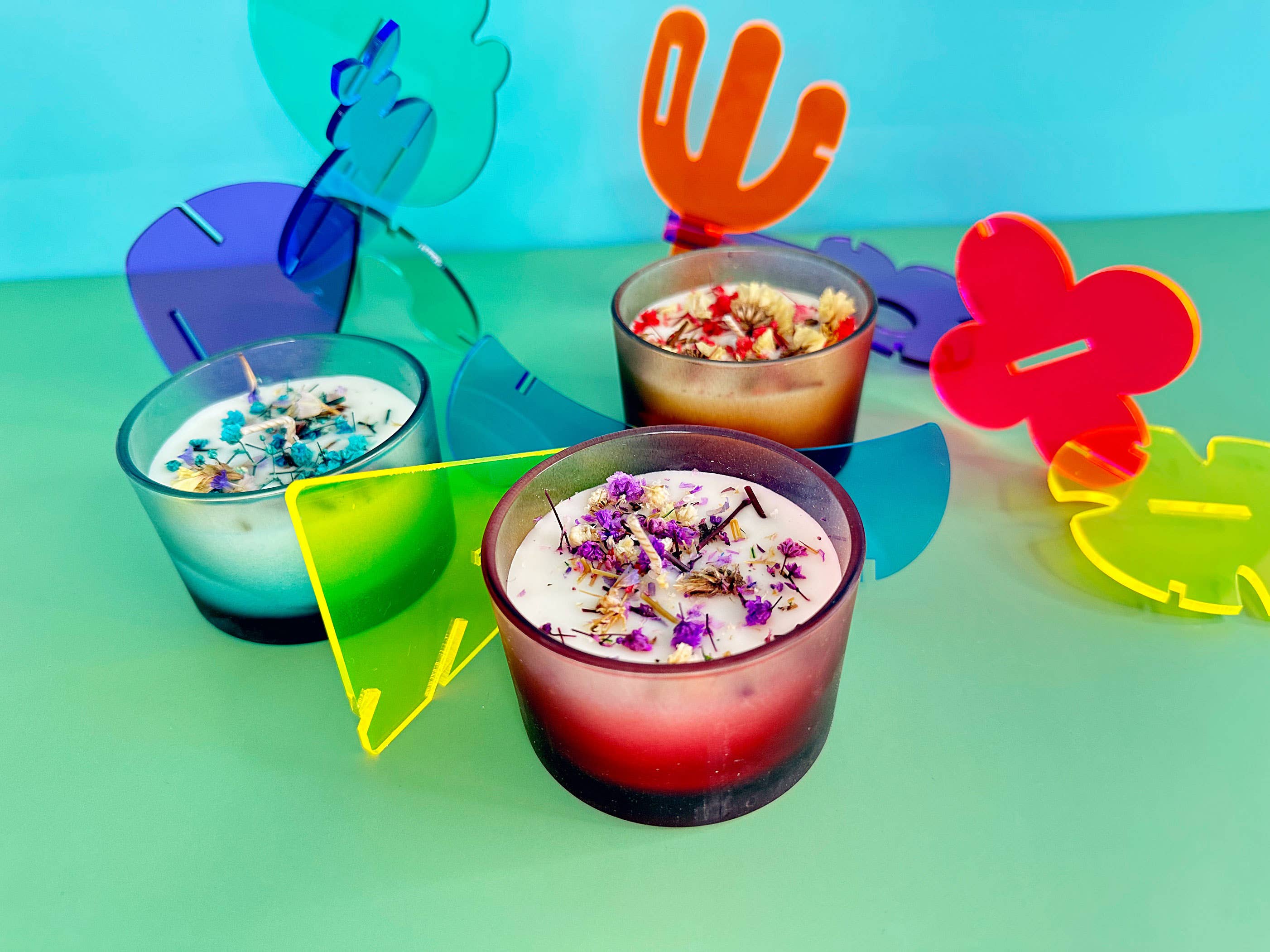 Carol Cao - Wholesale Jar/Filled Candle - "Nature - Flower" Dough Bowl 100% Soy Candle - 8OZ3