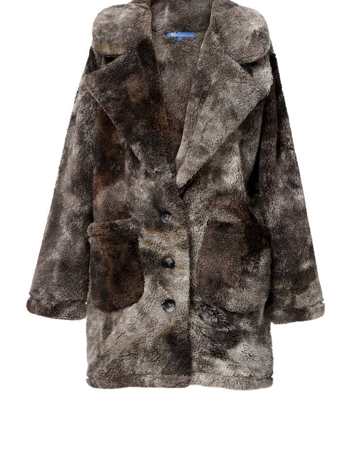 Tie-dye Faux Fur Coat for wholesale by Hannah Banana , Baby Sara