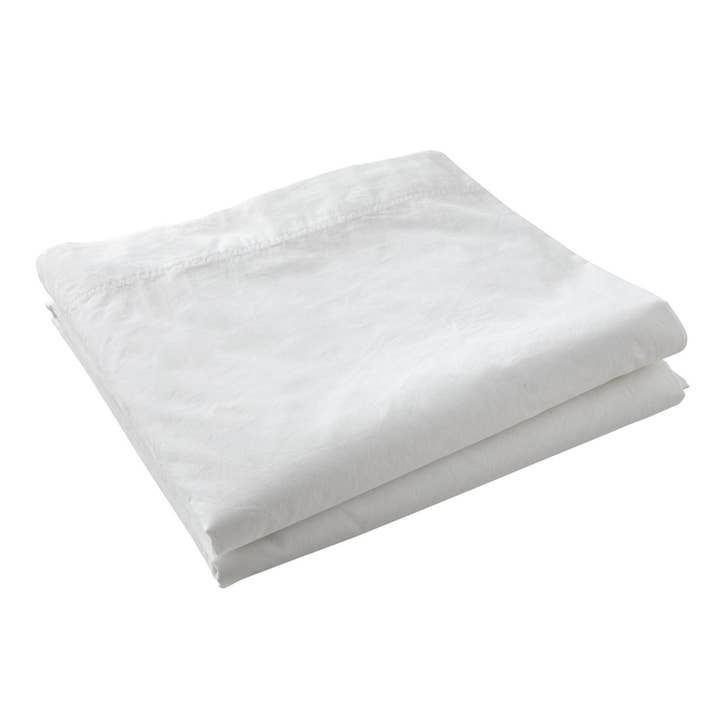 FLAT SHEET 240 X 300 CM 100% WASHED COTTON PERCALE for wholesale by BATON ROUGE