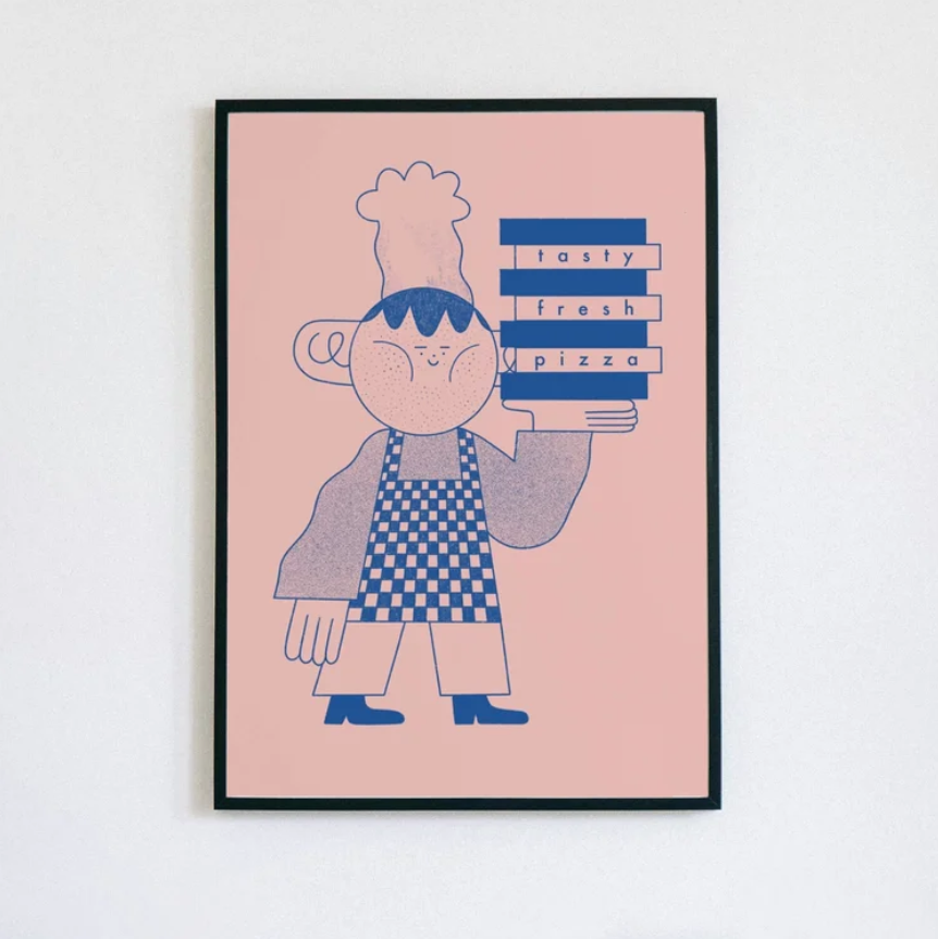 Hollie Fuller – wholesale Art print – 'Tasty Fresh Pizza' Art Print0