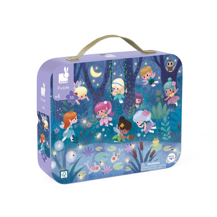 Janod - Wholesale Puzzle - Kids - Puzzle - Fairies & Waterlilies - 36 Pcs