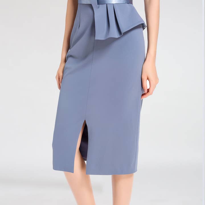 Smart and Joy - Wholesale Dress - Women's - Asymmetric peplum dress5