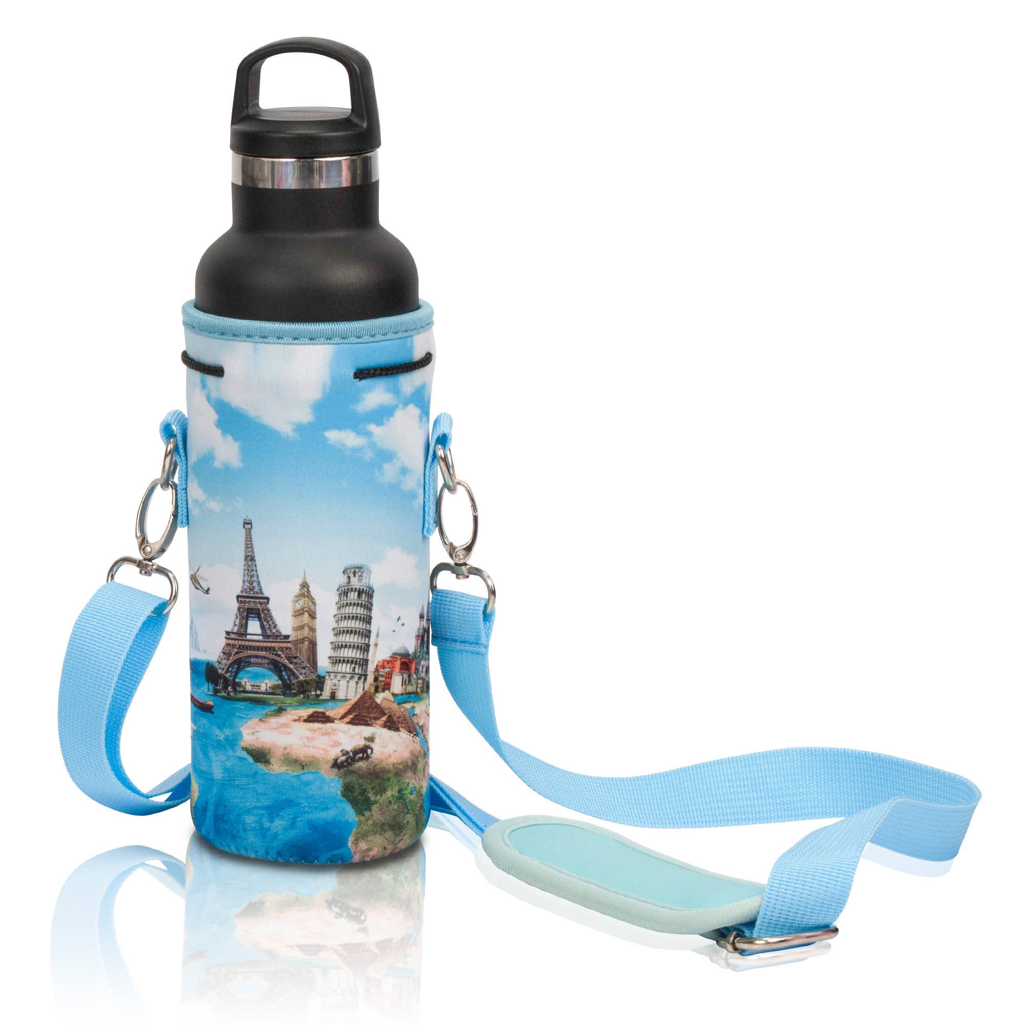 MADE EASY KIT - Wholesale Flessenrek/houder - Made Easy Kit neopreen waterfleshouder met verstelbare schouderband117