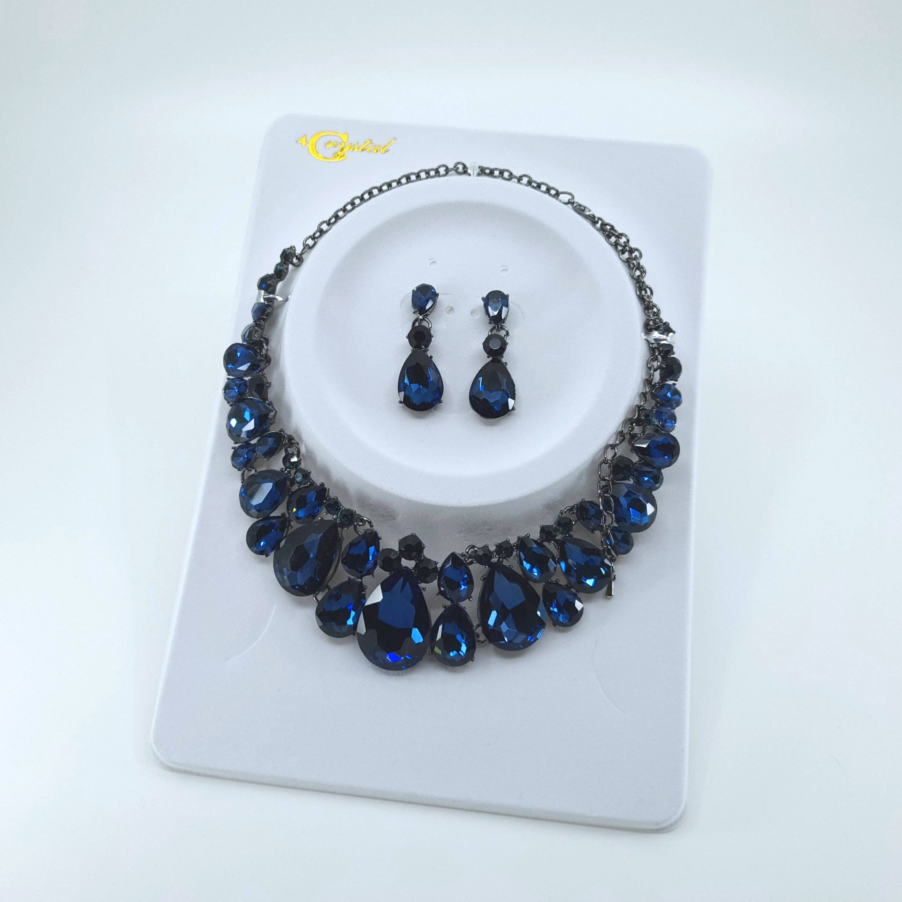 TAPA fashion - Wholesale Jewelry Set - Crystal Necklace Earring Set FJN362 (1PC)6
