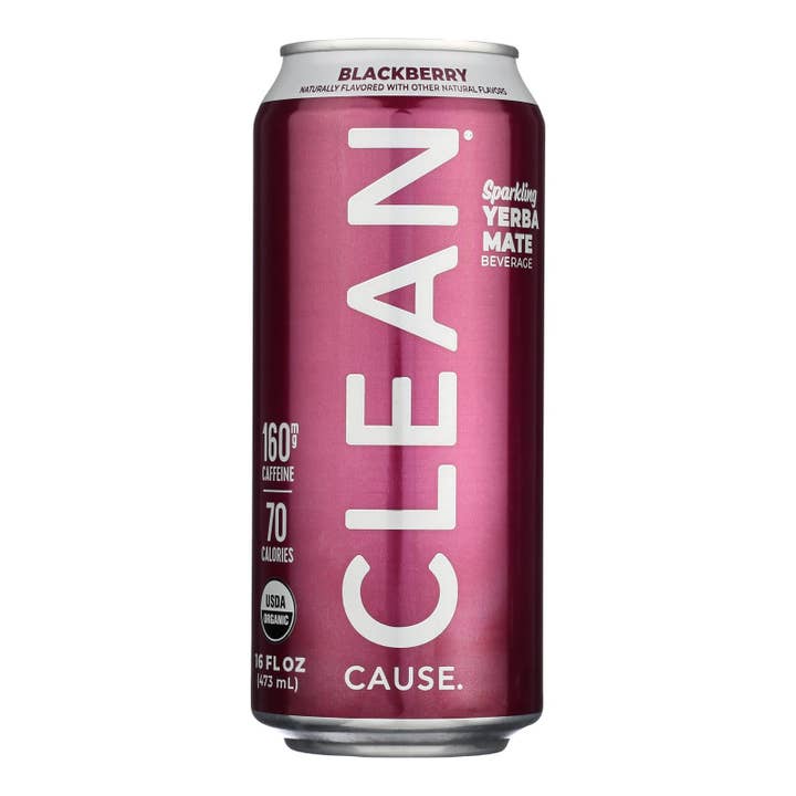 Everyday Supply Co - Wholesale Sparkling Water - Clean Cause - Yrba Mte Blackbry Cln - Case Of 12 - 16 Fz