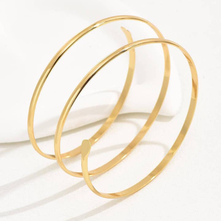 Dipped Shop - Wholesale Cuff Bracelet - Simple Layered Punk Arm Cuff DPJAC14