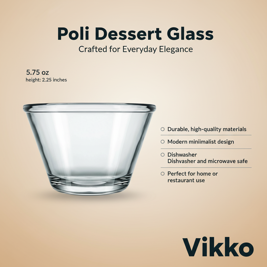 Kadra Kitchenware - Wholesale Cocktail/Liquor Glass - Vikko - Poli Dessert Glass, 5.75 oz3