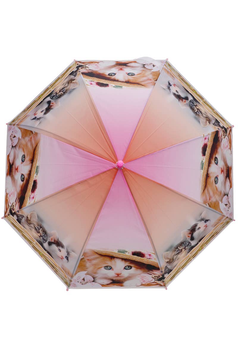 COME MOSTRATO Ombrello Traslucido in Eva con Stampa di Gattini e Cuccioli per Bambini in vendita all'ingrosso su Faire3