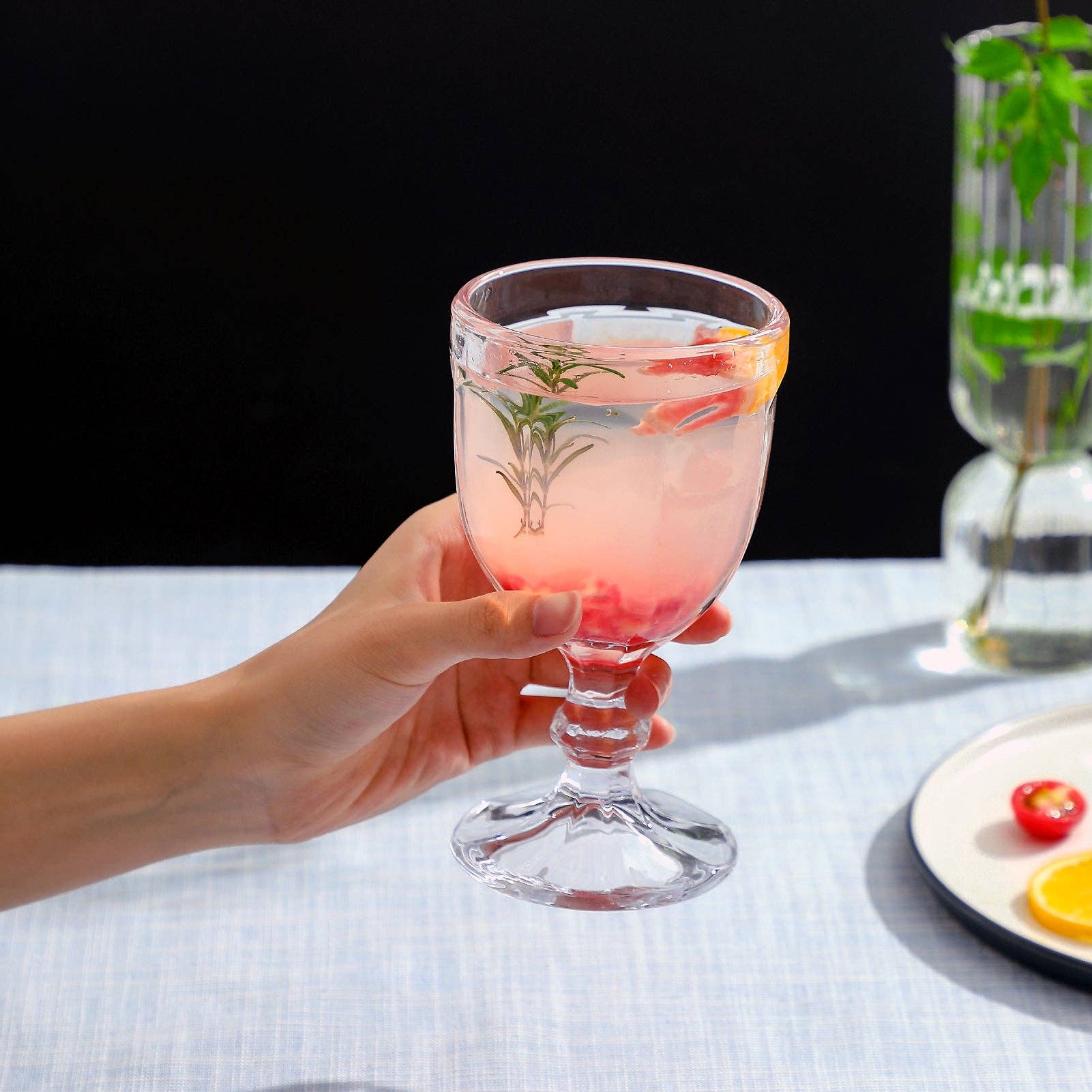 Everest Global - Wholesale Cocktail/Liquor Glass - Vintage Embossed Goblet Glasses set of 65